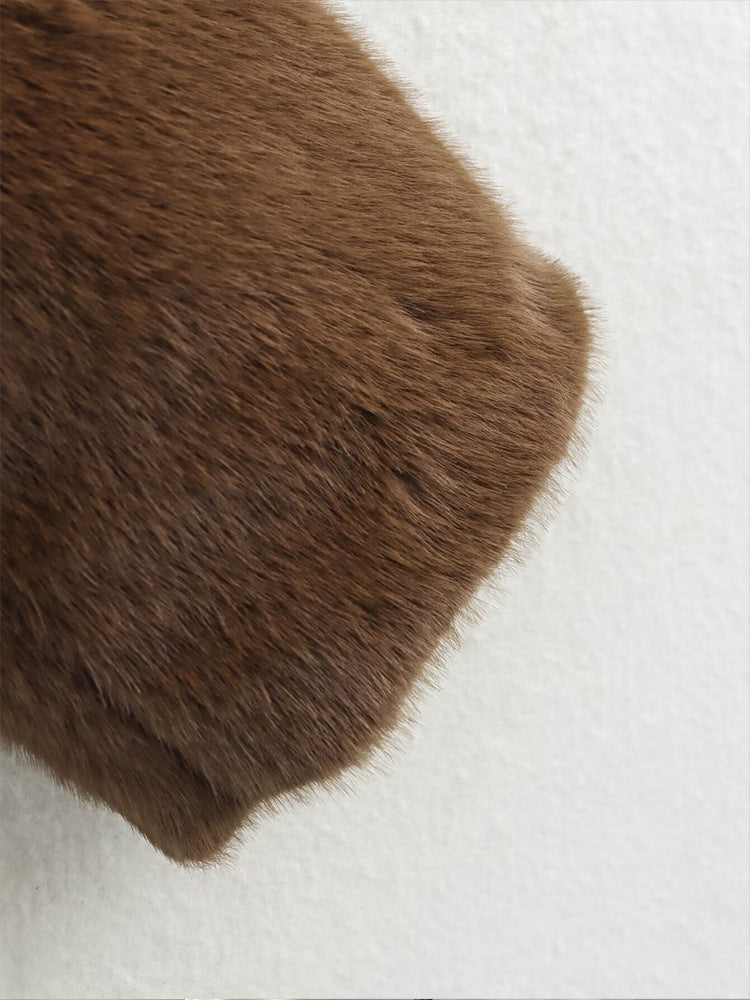 Long-Sleeved Fur Coat
