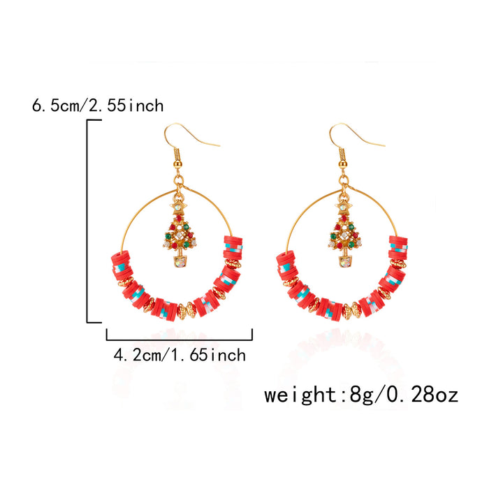 Christmas Tree Versatile Snowflake Bell Tassel Earrings