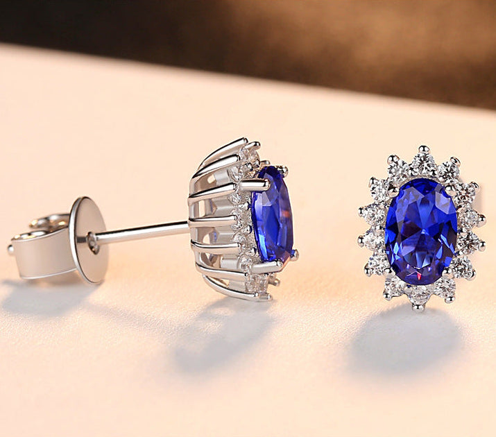 Flower Sapphire Earrings