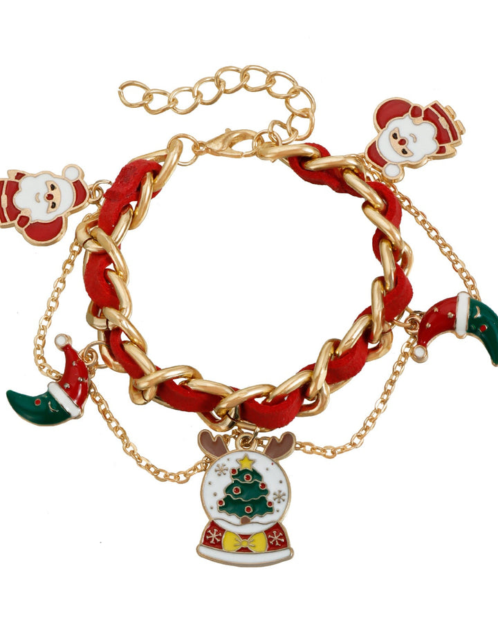 Christmas Ribbon Braided Fashion Party Necklace & Bracelet