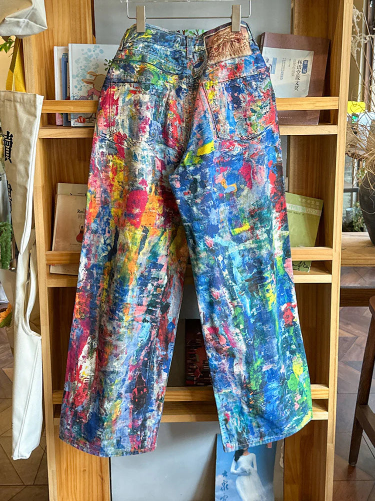 Graffiti Paint Splatter Jeans