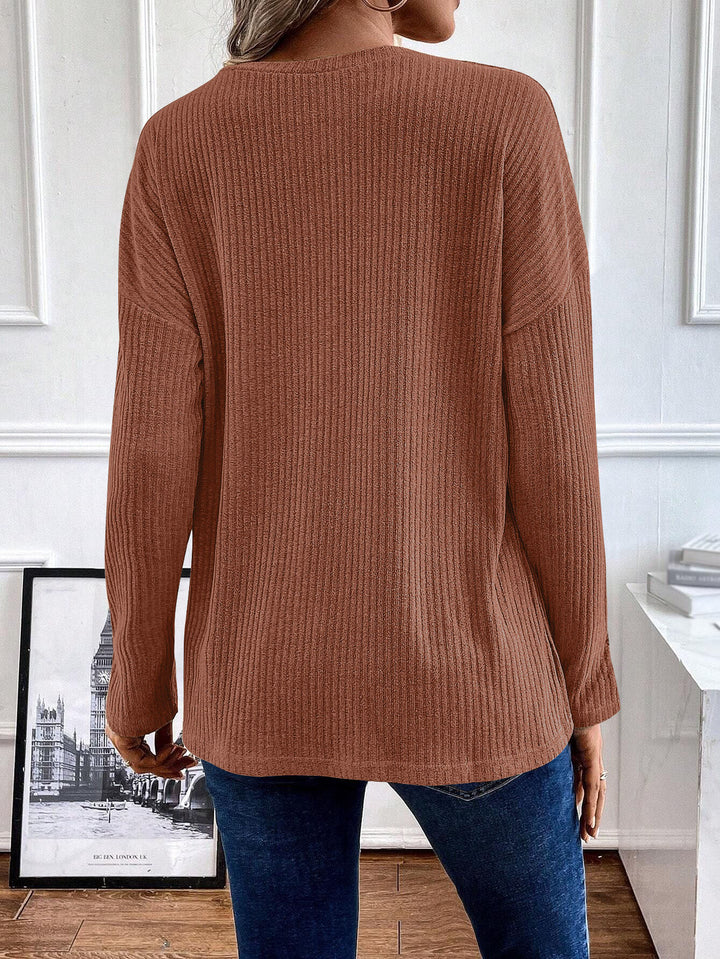 Fall and Winter Casual Zipper Loose Knit Sweater