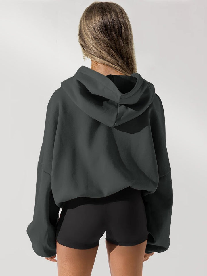 Long Sleeve Casual Solid Color Sweatshirt