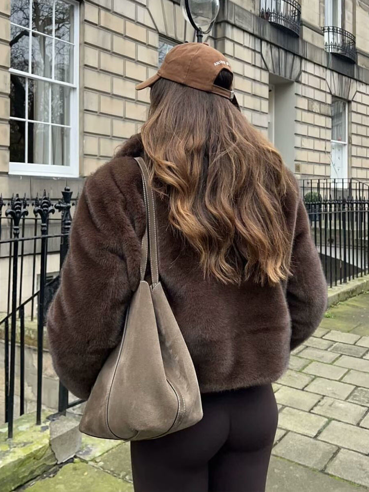 Long-Sleeved Fur Coat