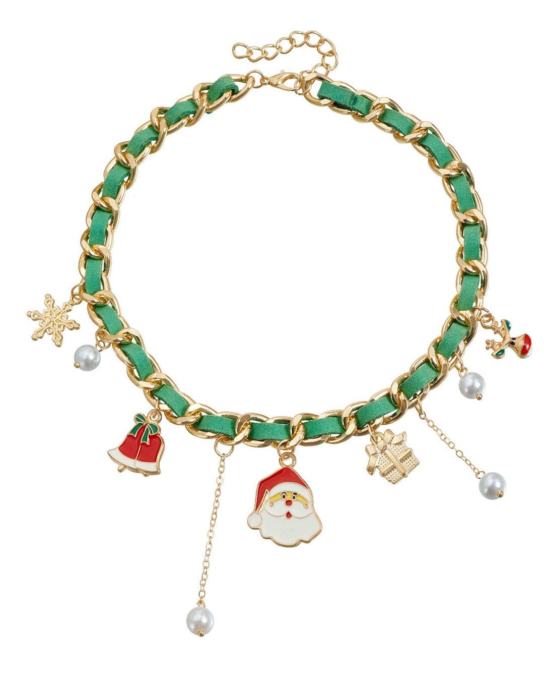 Christmas Ribbon Braided Fashion Party Necklace & Bracelet