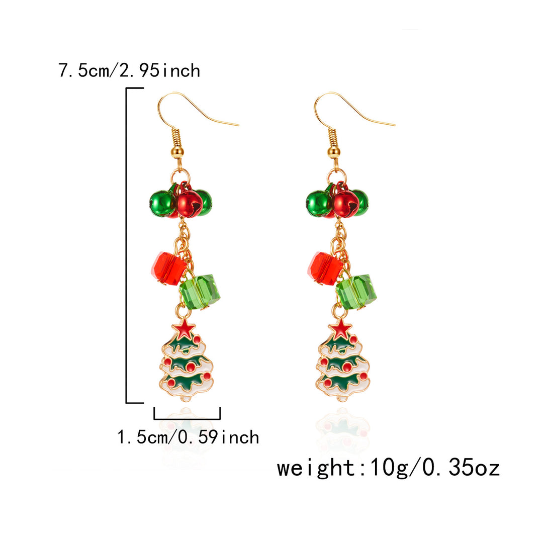 Christmas Tree Versatile Snowflake Bell Tassel Earrings