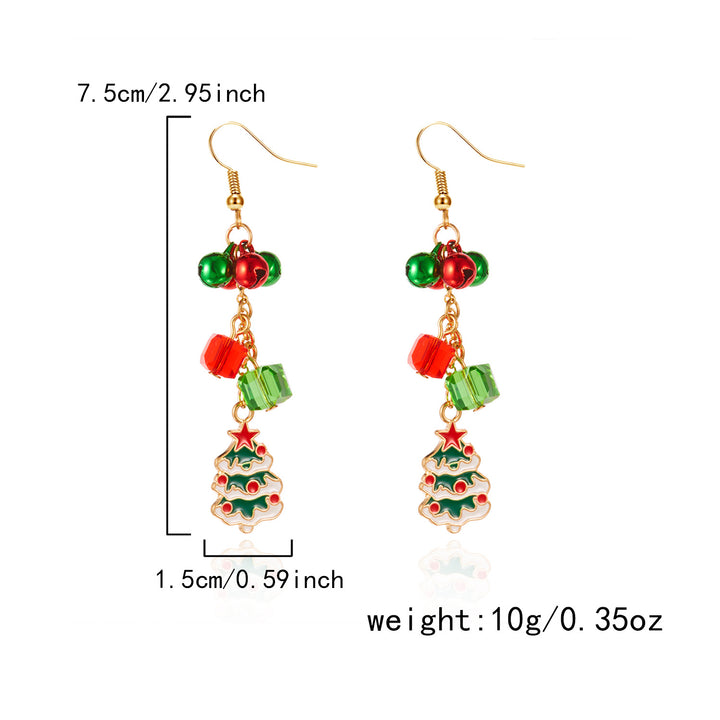 Christmas Tree Versatile Snowflake Bell Tassel Earrings