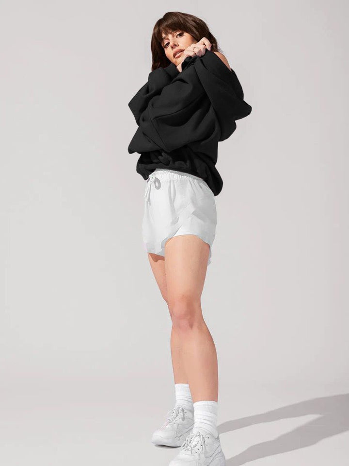 Long Sleeve Casual Solid Color Sweatshirt