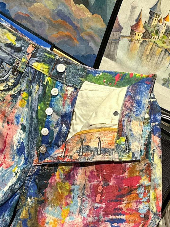 Graffiti Paint Splatter Jeans