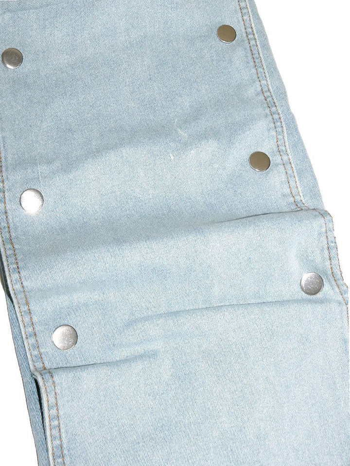 Snap Button Cargo Jeans