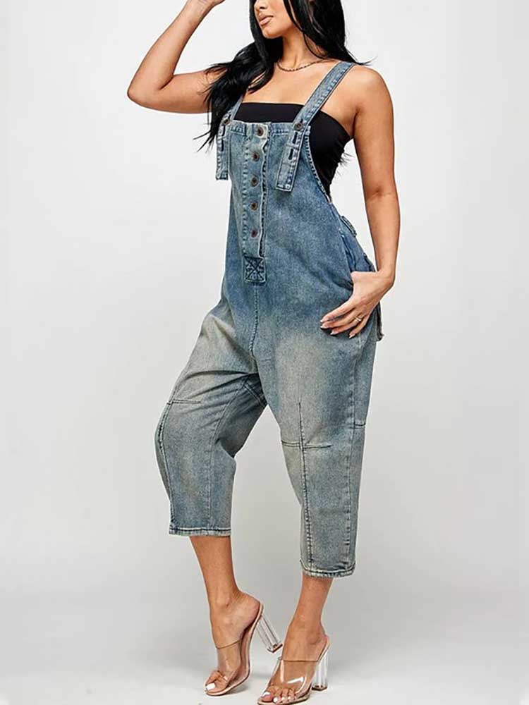Vintage Denim Overalls Vintage Blue / M