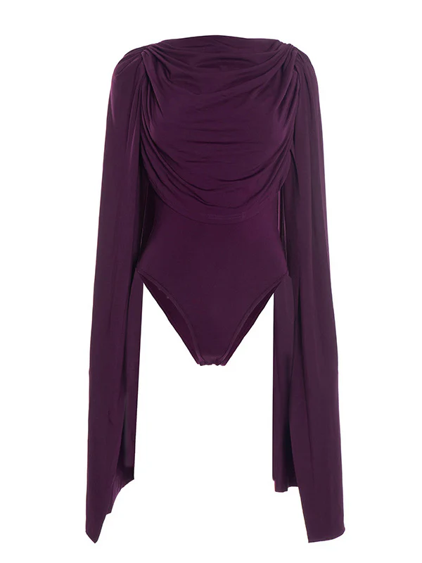 Goddess Draped Cape Bodysuits