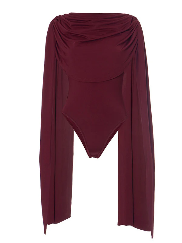 Goddess Draped Cape Bodysuits