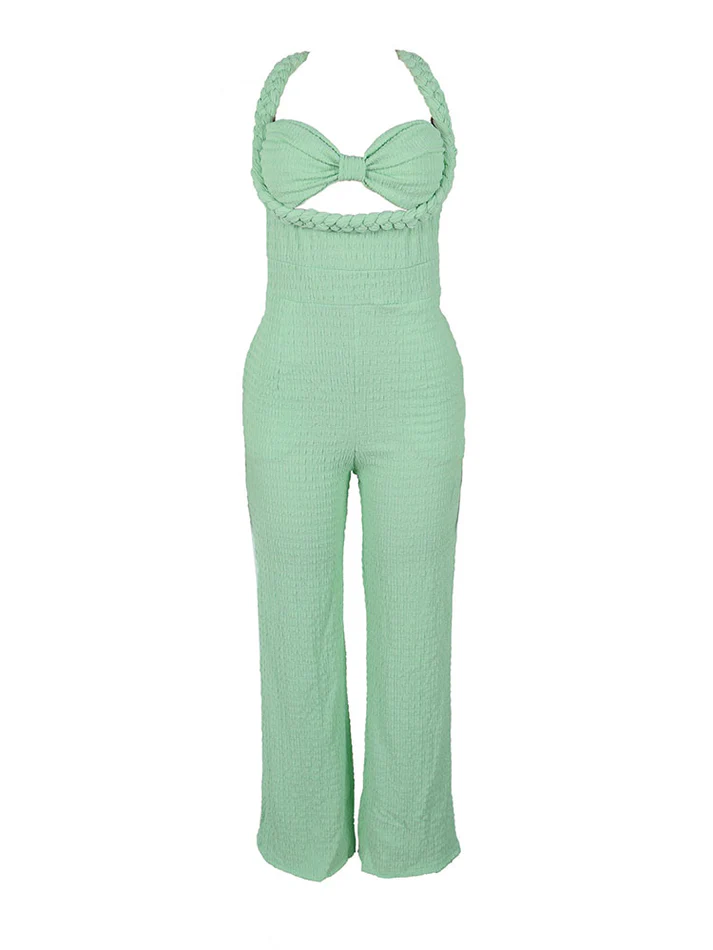 Braided Halter Jumpsuits