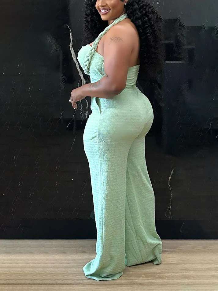 Braided Halter Jumpsuits