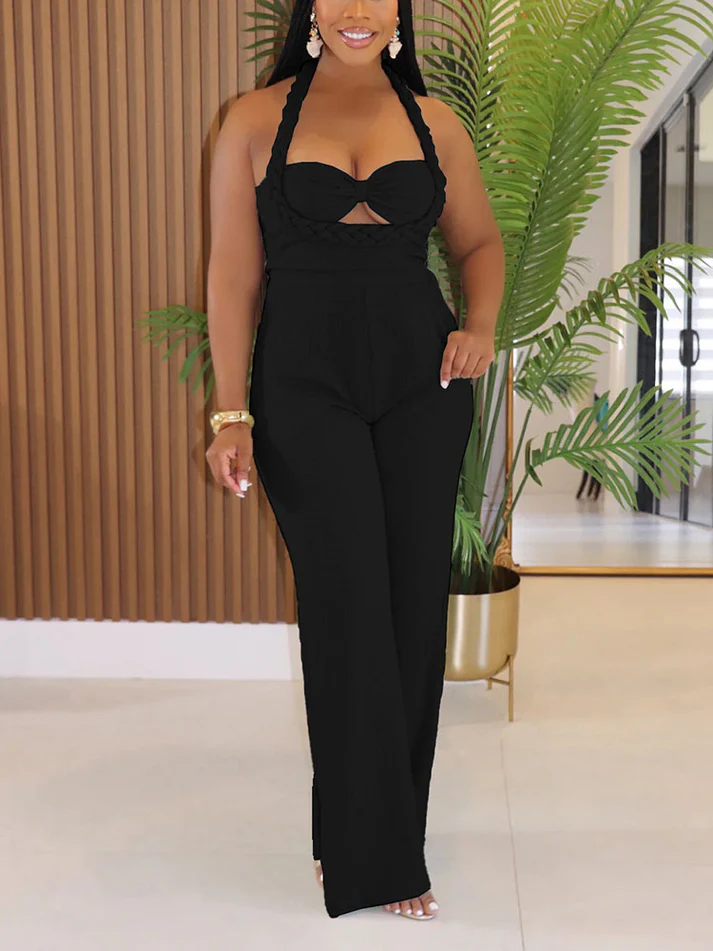 Braided Halter Jumpsuits
