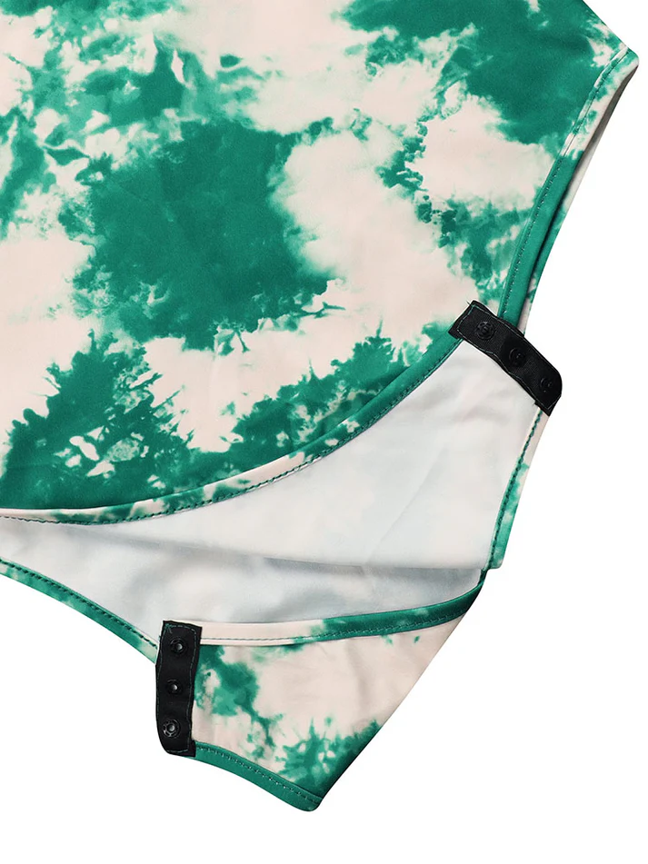 Tie Dye Bodysuit And Fringe Pants Sets