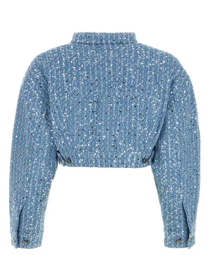 Sequin Jacket And Shorts Denim Sets