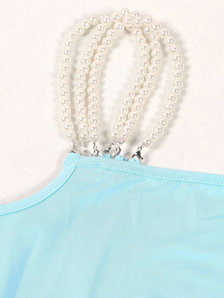 Pearl One-Shoulder Ruffle Dresses