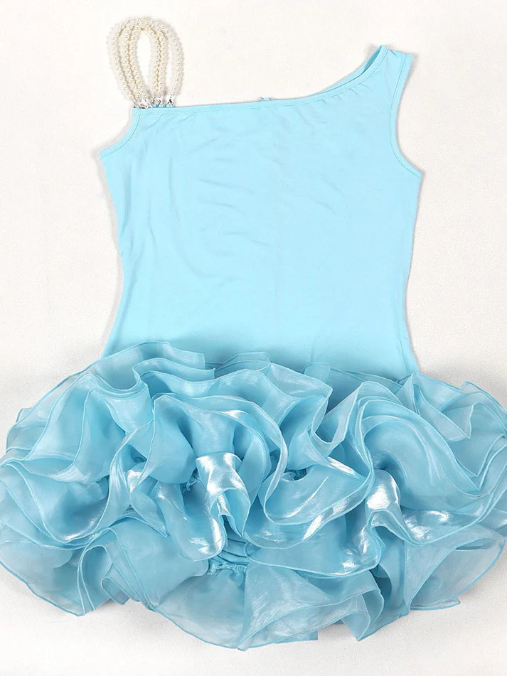 Pearl One-Shoulder Ruffle Dresses