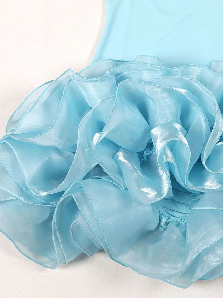 Pearl One-Shoulder Ruffle Dresses