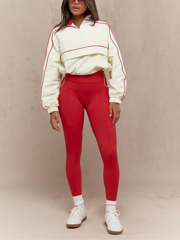 Athletic Jacket And Leggings Track Sets