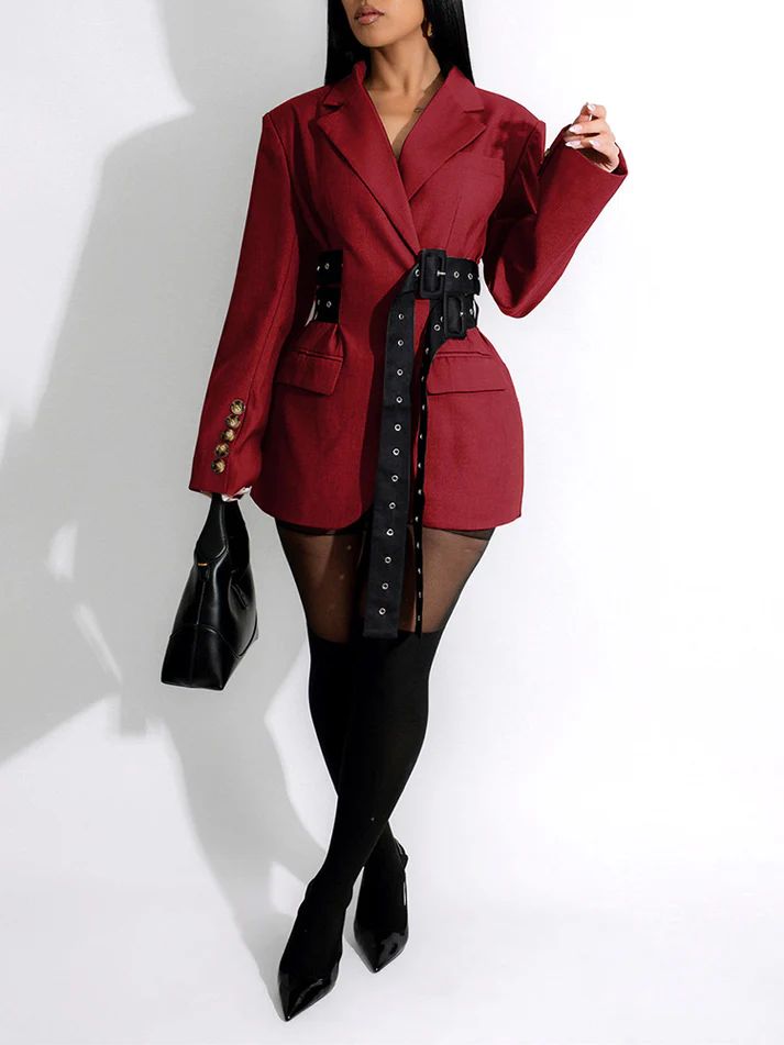 Waist-cinched Blazer Jacket
