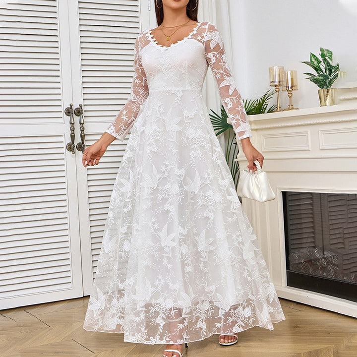 Long-Sleeved Off-the-Shoulder Wedding Dress