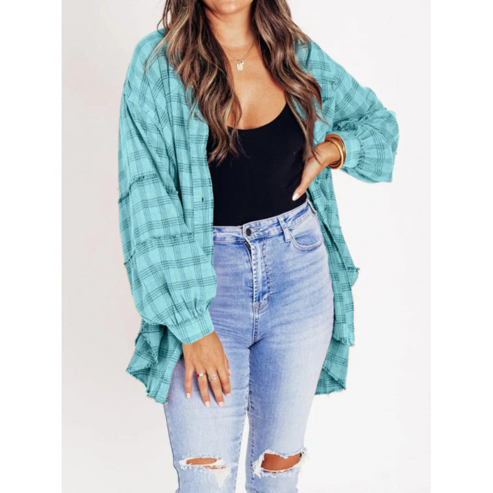 Relaxed-Fit Versatile Button-Down Plaid Shirt