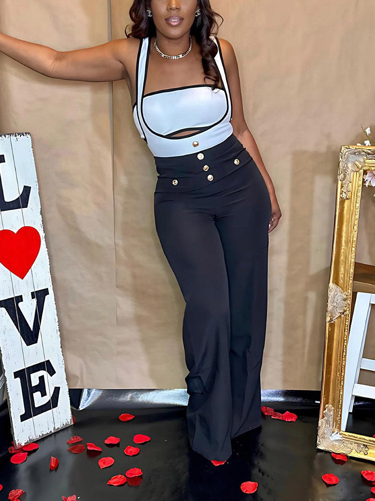 Tube Top Overall Set Black / 2XL