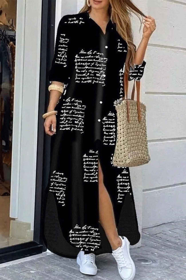 Long Sleeve Button Up Pocket Shirt Dress Pink · 5XL