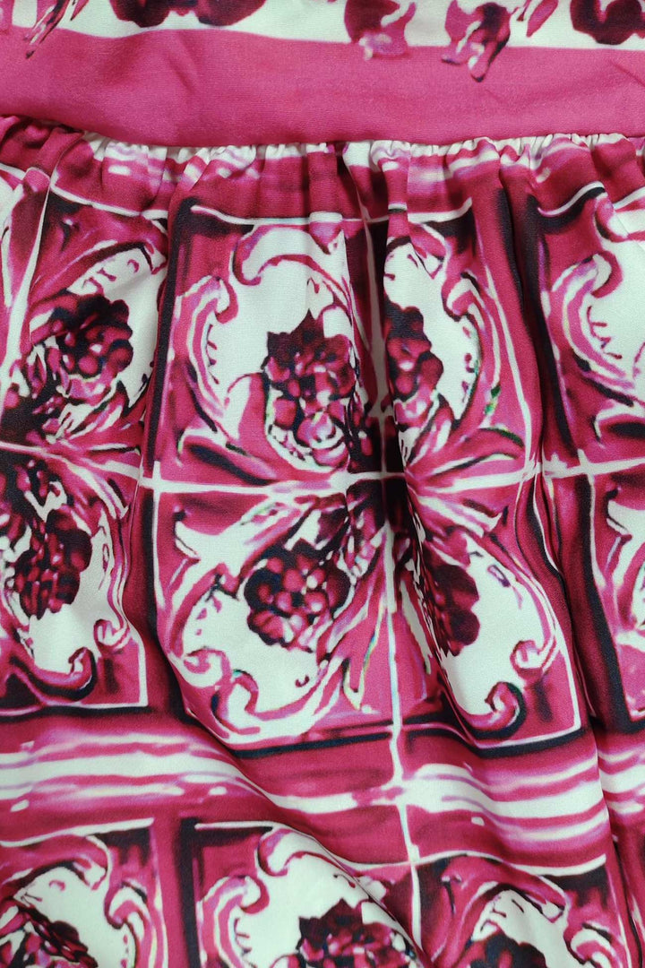 Bohemia V Neck Printed Cami Dress Rose · XL