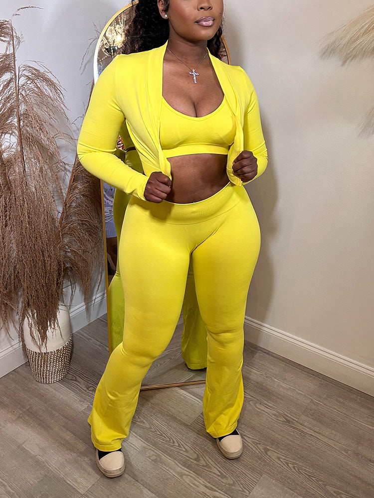 Vibrant 3 Piece Sweatsuits Pink / 2XL