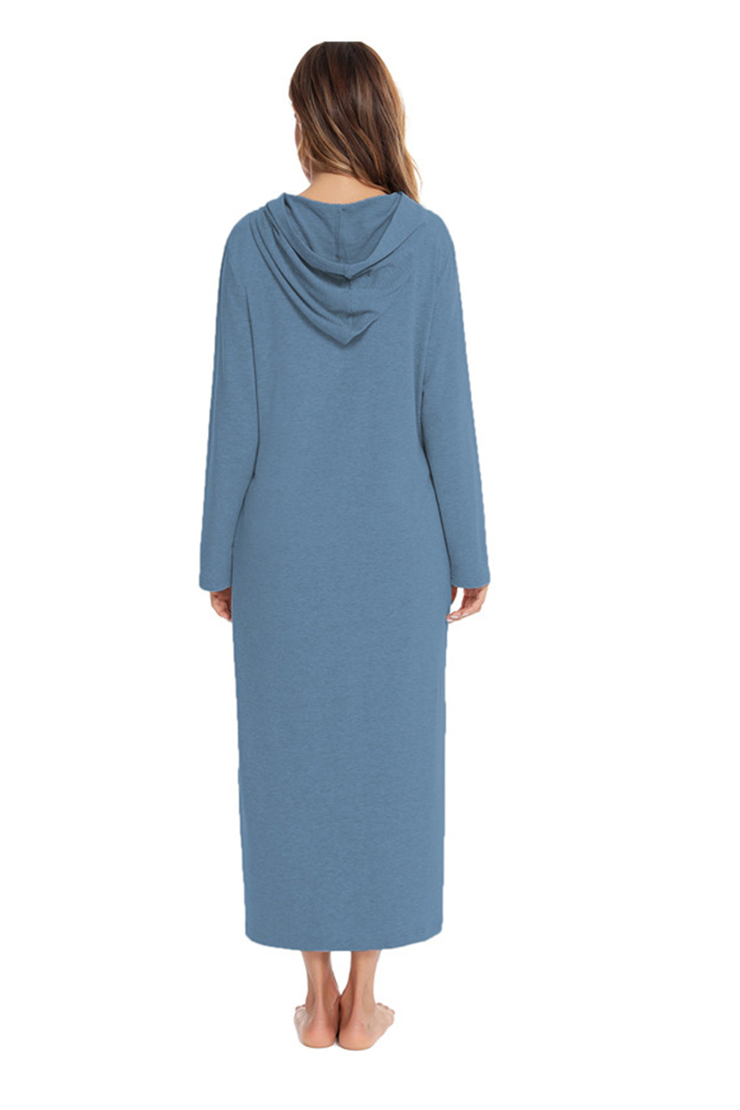 Cotton Long Sleeve Zip-up Hooded Cardigan Olive Green · 2XL