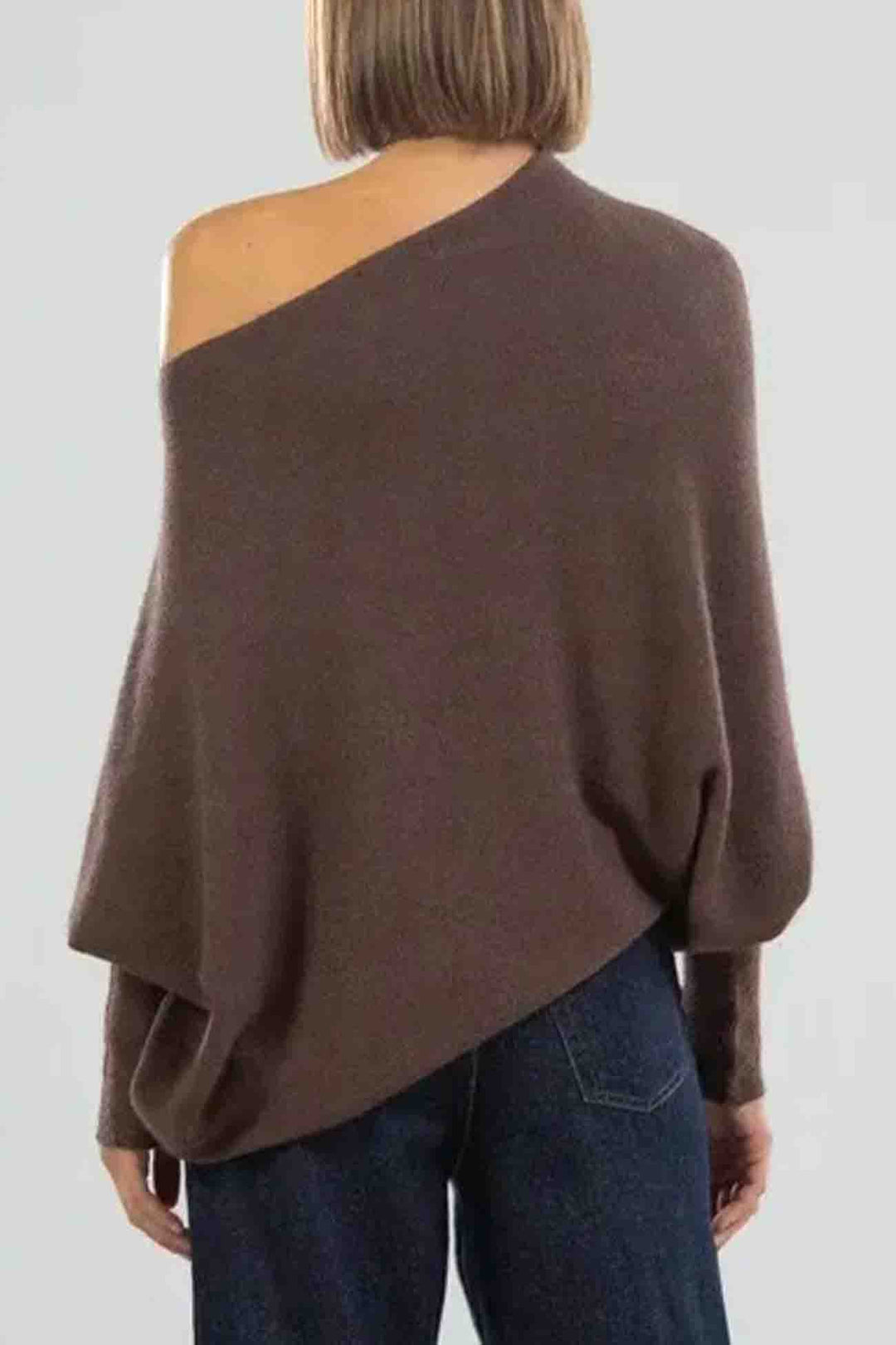 Solid Crew Neck Long Sleeve Top Rose · One Size