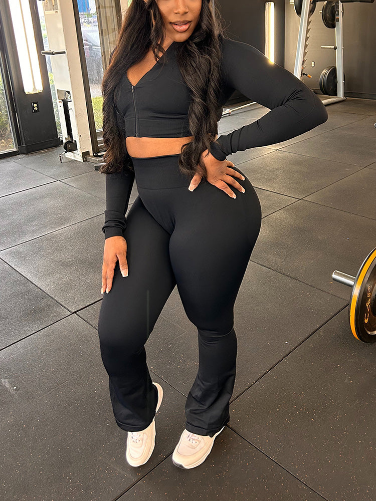 Vibrant 3 Piece Sweatsuits Black / M