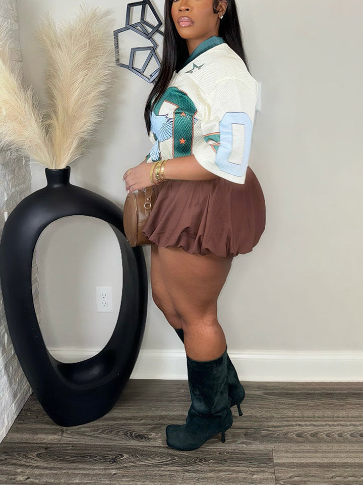 Graphic Breathable Jersey Top Green / M