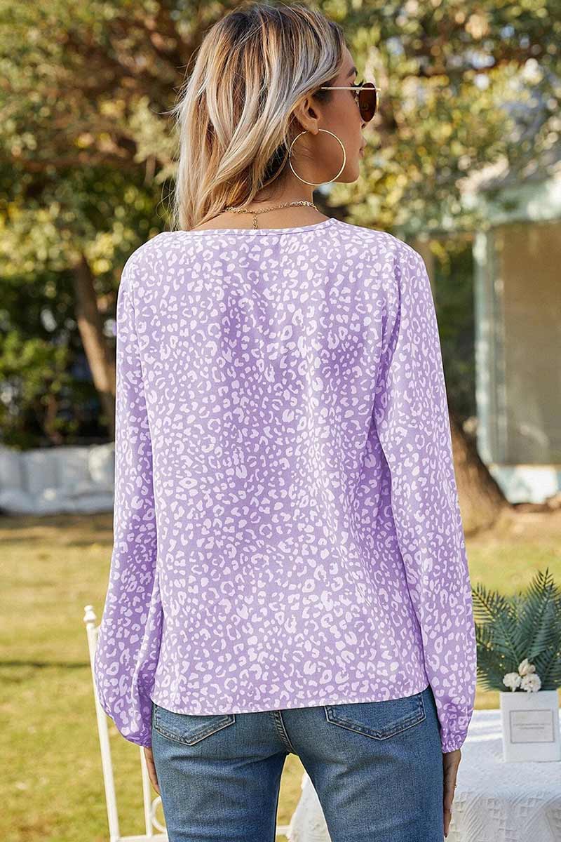 Floral Print Gathered Cuffs Shirt White · XL