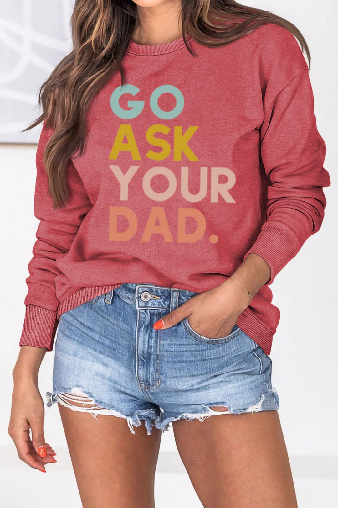 Go Ask Your Dad Printed Sweatshirt Black · M