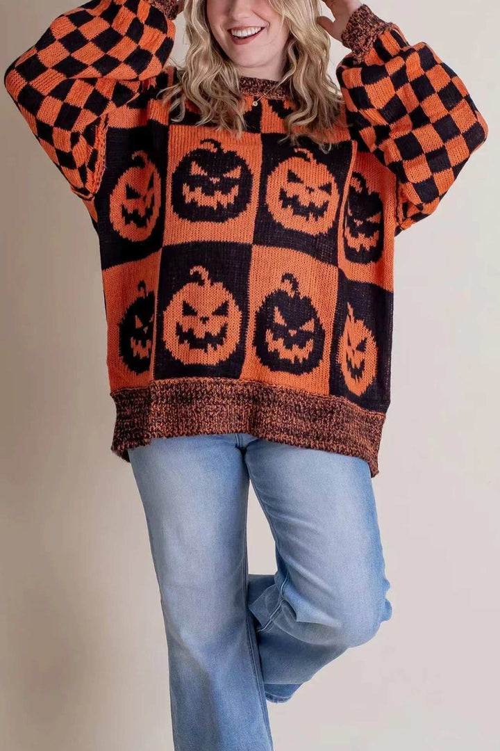 Halloween Crew Neck Loose Sweater
