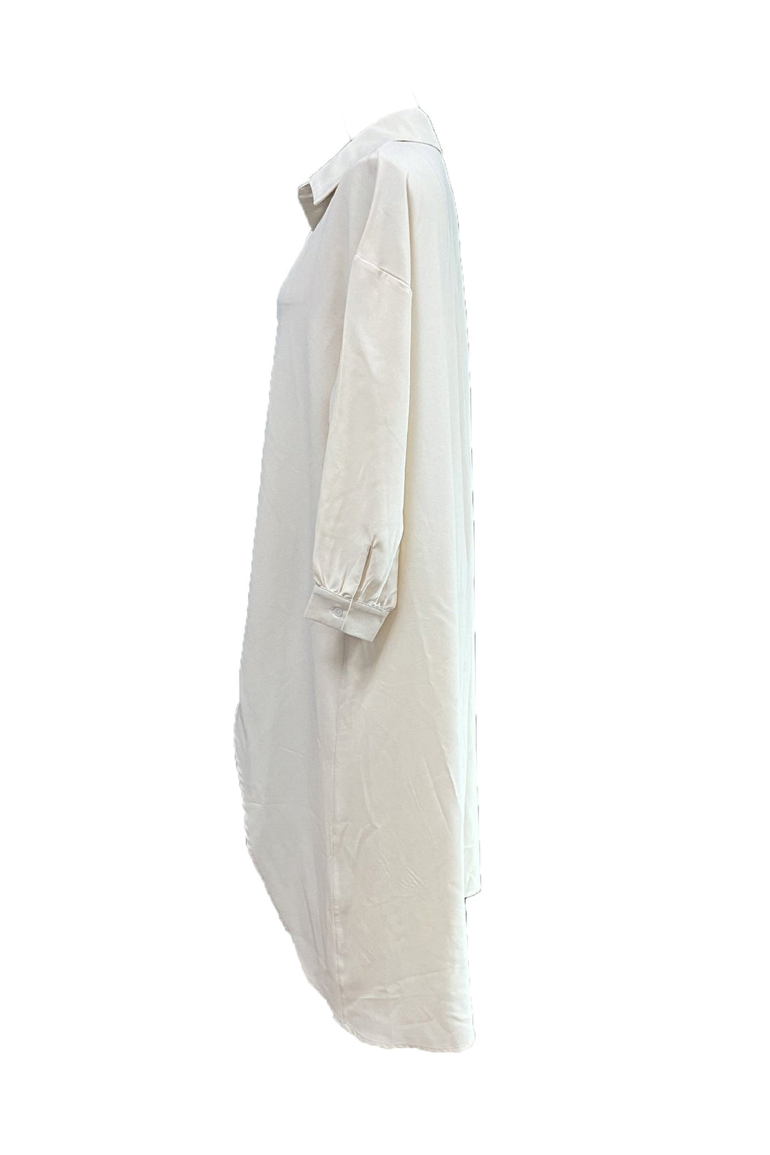 High Low Single-breasted Blouse Beige · L