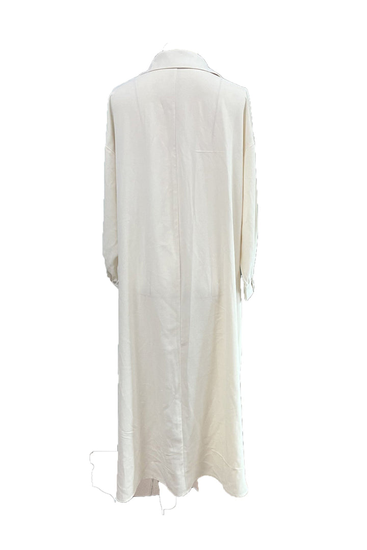 High Low Single-breasted Blouse Beige · XL