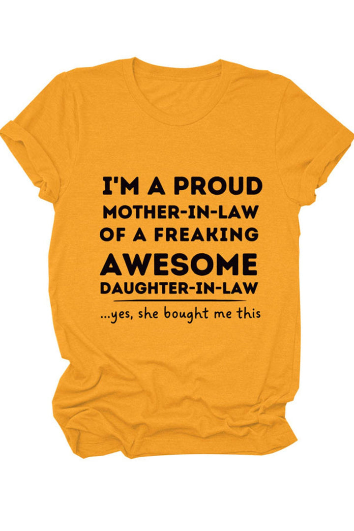 I'm A Proud Mother Printed Shirt Pink · S
