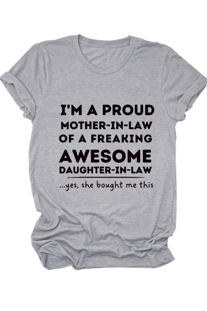I'm A Proud Mother Printed Shirt Pink · XL