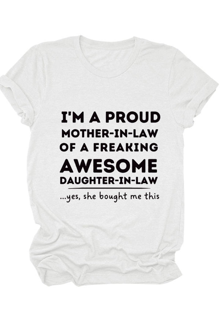 I'm A Proud Mother Printed Shirt Pink · L