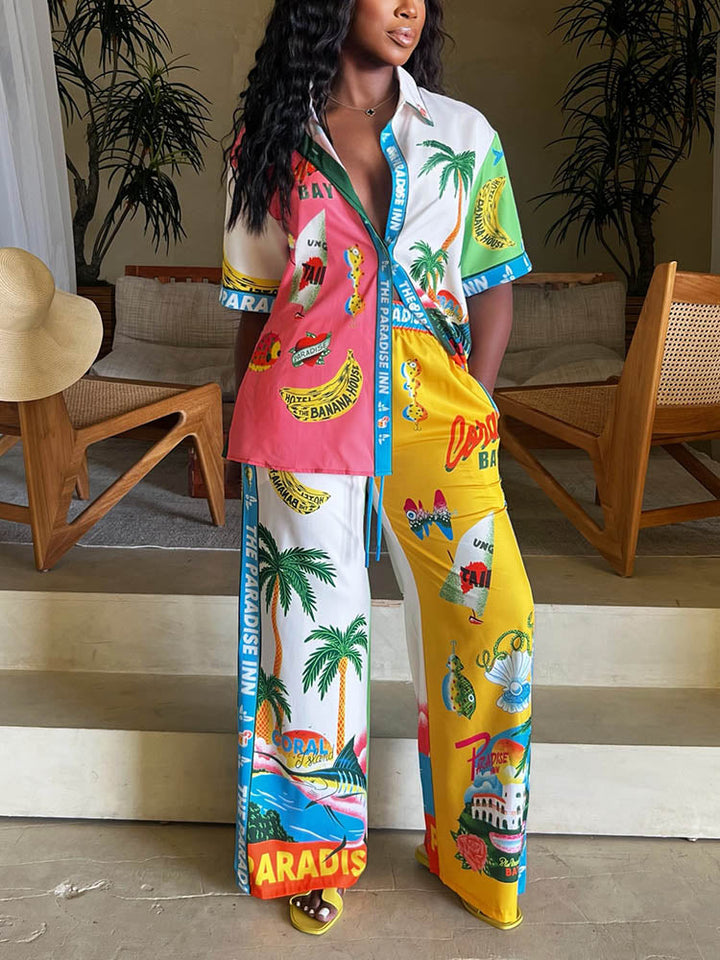 Tropical Paradise Print Set Pants Set / 2XL