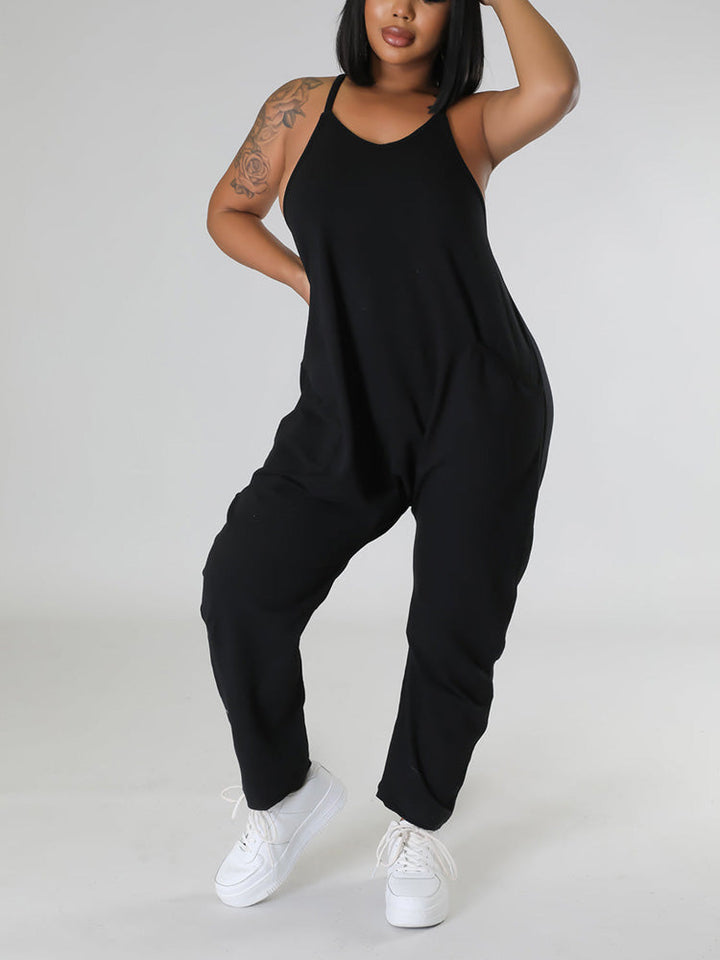 Casual Loose Comfy Overall Black / L