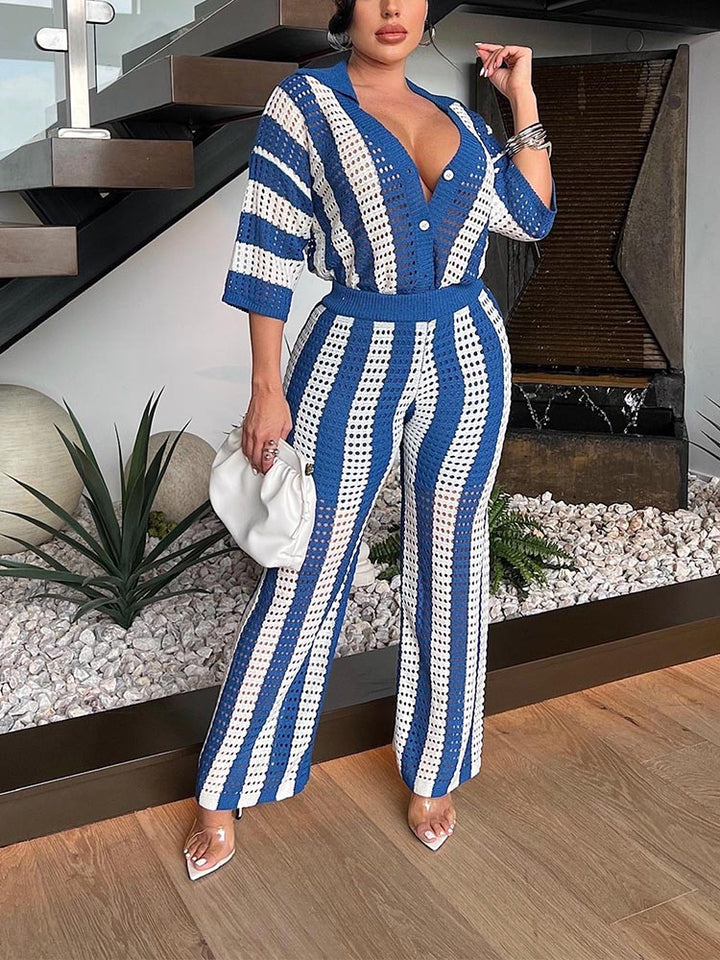 Crochet Pants Set Rose / S