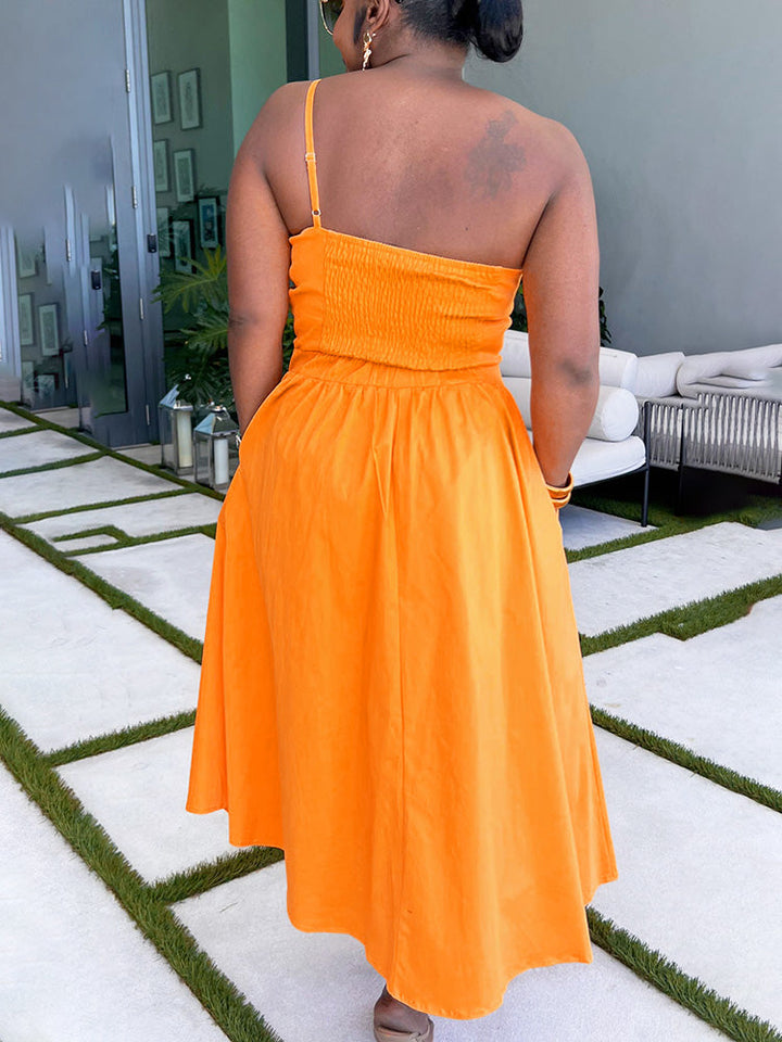Knot Cutout Midi Dress Yellow / 3XL