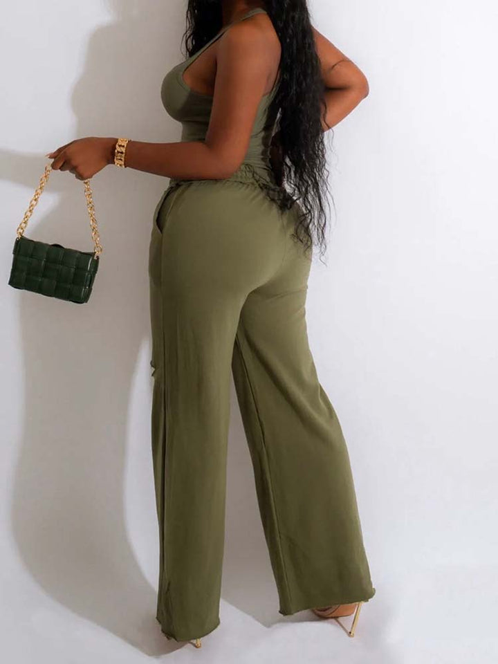 Casual Tracksuit Set Army Green / XL